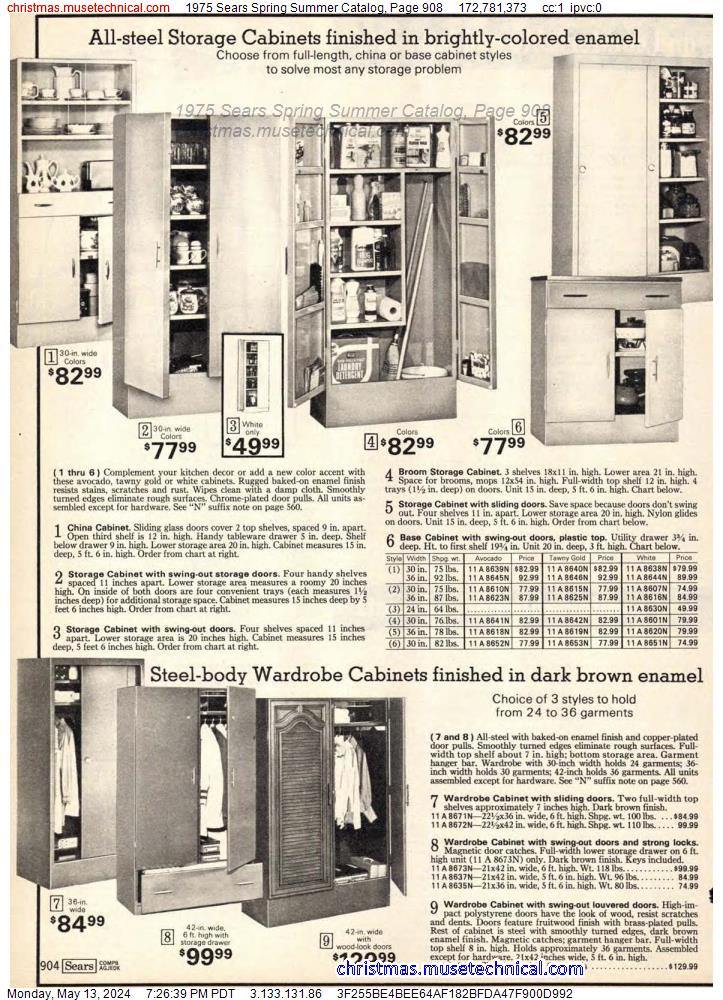 1975 Sears Spring Summer Catalog, Page 908