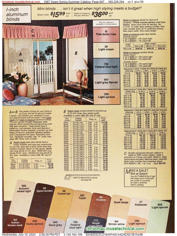 1987 Sears Spring Summer Catalog, Page 697