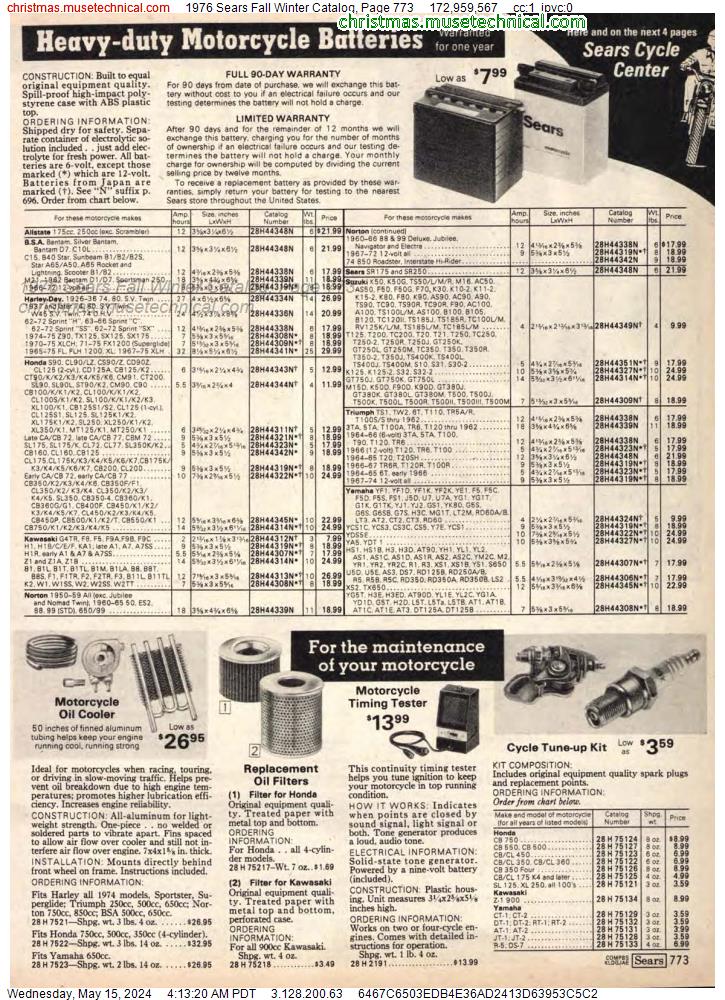 1976 Sears Fall Winter Catalog, Page 773