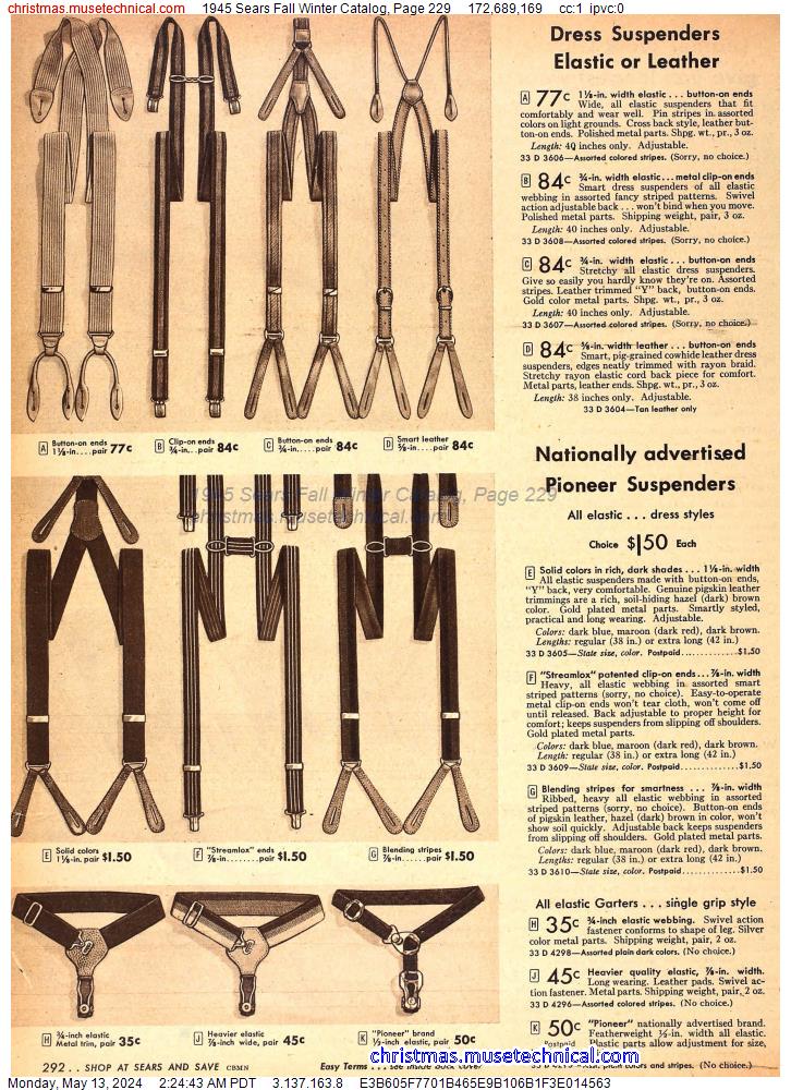 1945 Sears Fall Winter Catalog, Page 229