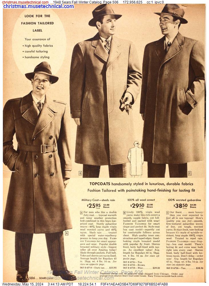 1948 Sears Fall Winter Catalog, Page 506