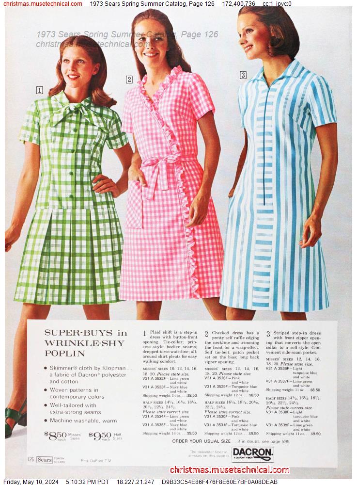1973 Sears Spring Summer Catalog, Page 126