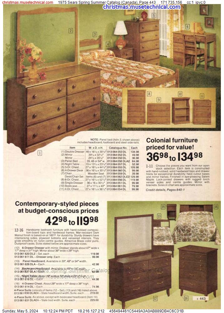 1975 Sears Spring Summer Catalog (Canada), Page 443
