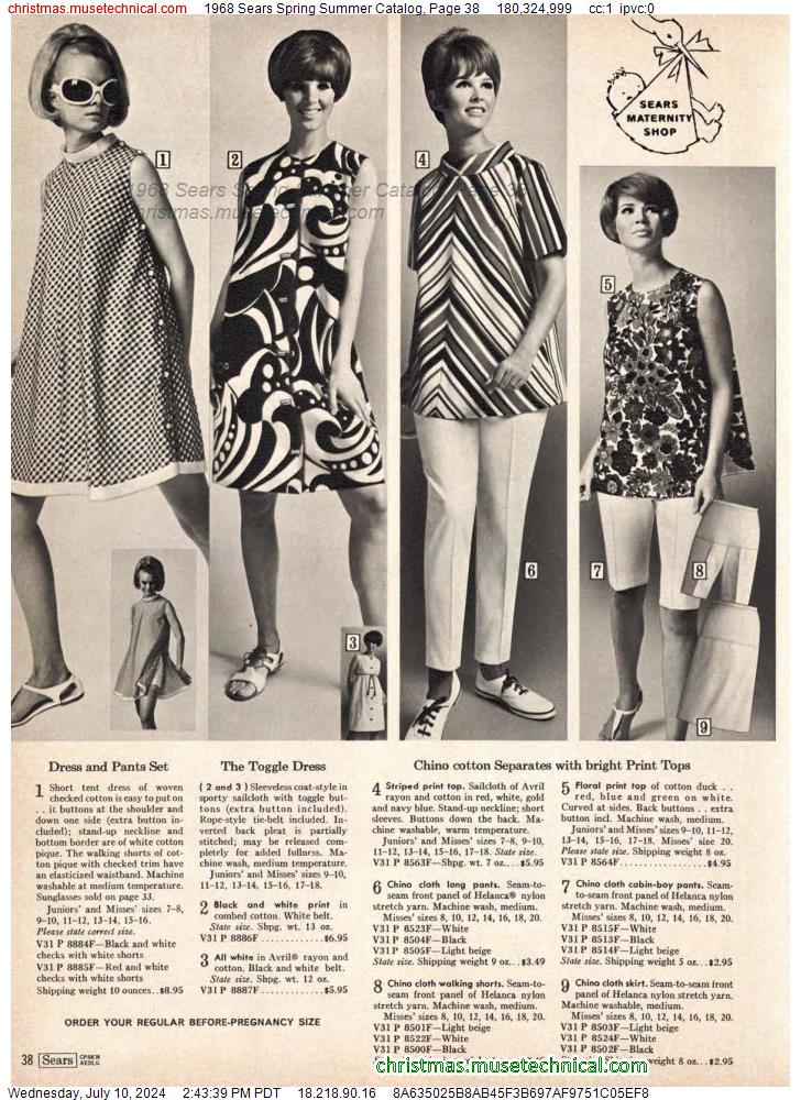 1968 Sears Spring Summer Catalog, Page 38