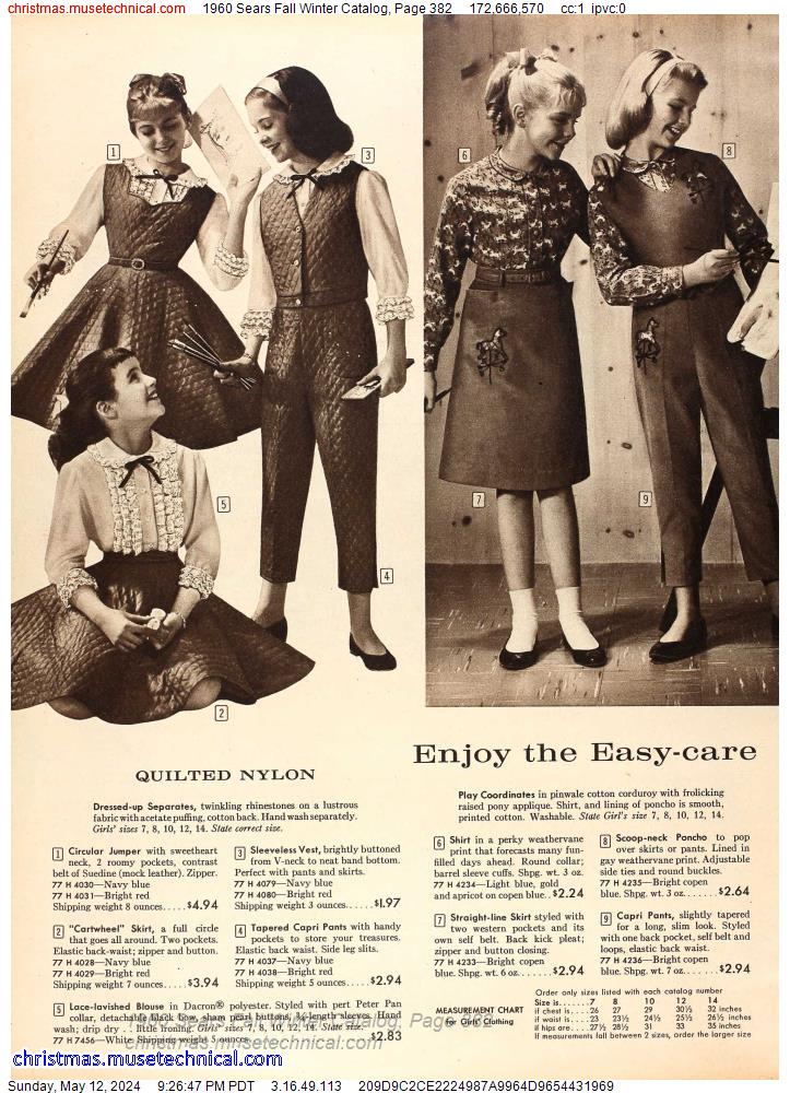 1960 Sears Fall Winter Catalog, Page 382
