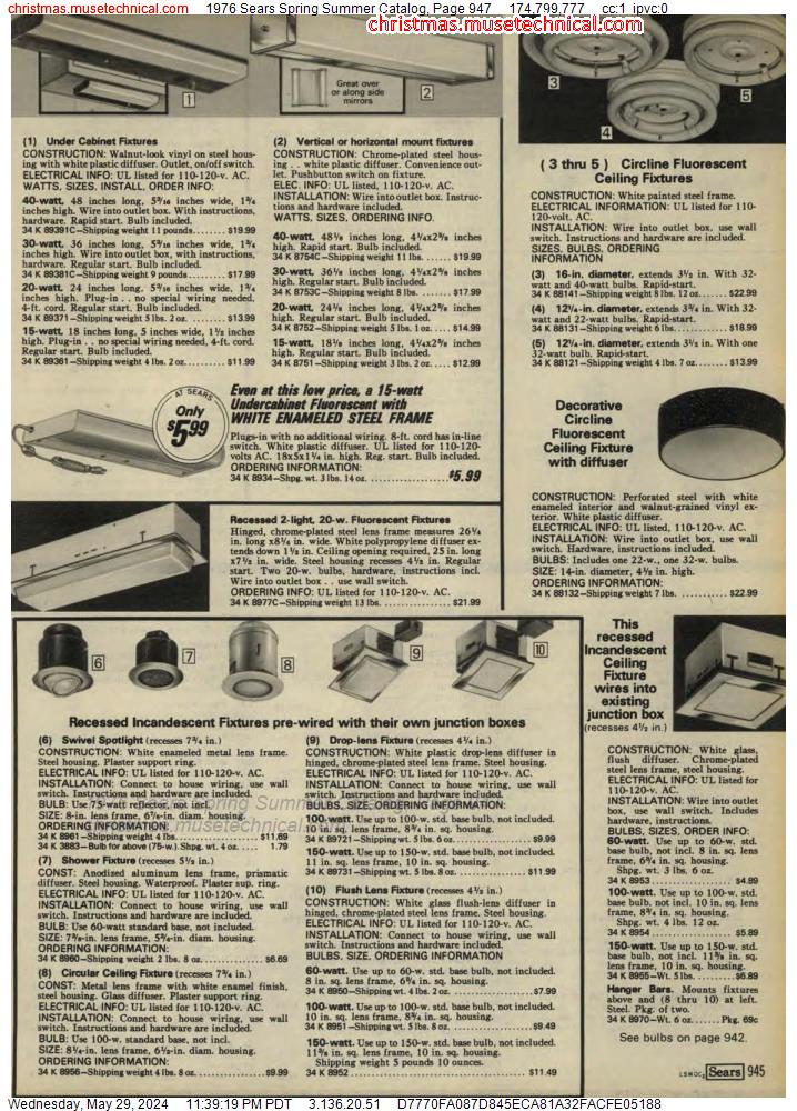 1976 Sears Spring Summer Catalog, Page 947