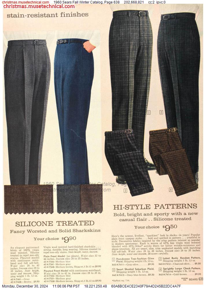 1960 Sears Fall Winter Catalog, Page 638