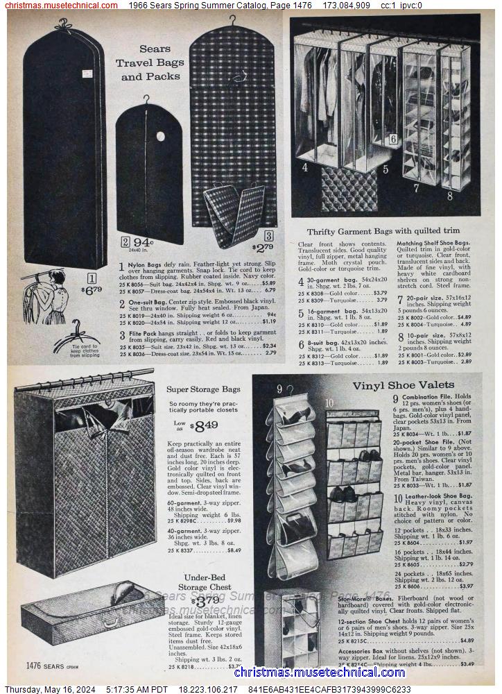 1966 Sears Spring Summer Catalog, Page 1476
