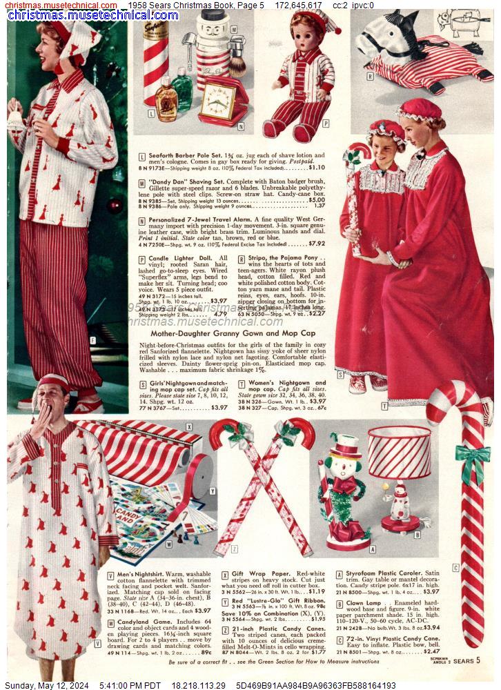 1958 Sears Christmas Book, Page 5