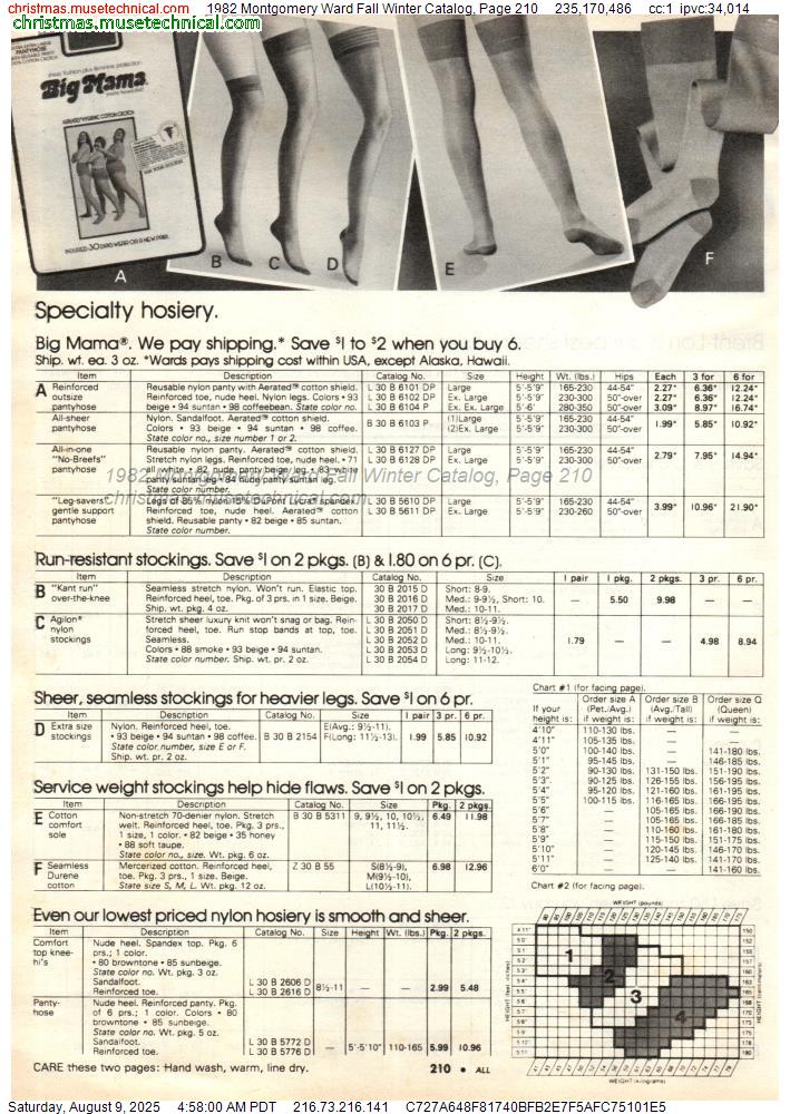 1982 Montgomery Ward Fall Winter Catalog, Page 210