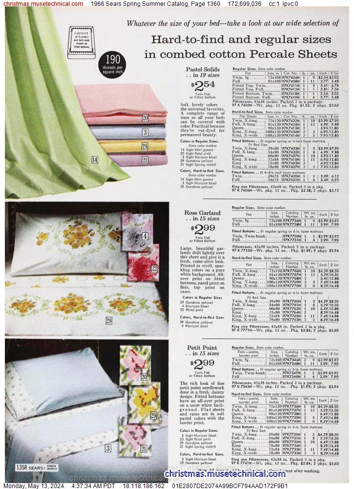 1966 Sears Spring Summer Catalog, Page 1360