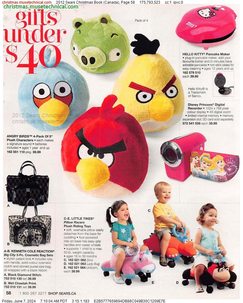 2012 Sears Christmas Book (Canada), Page 58