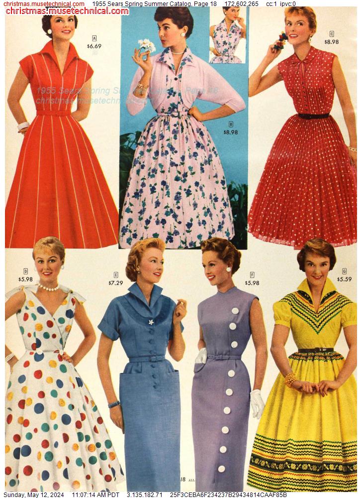 1955 Sears Spring Summer Catalog, Page 18