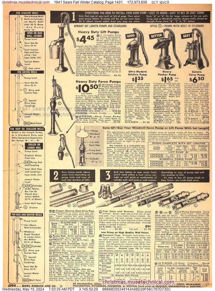 1941 Sears Fall Winter Catalog, Page 1401