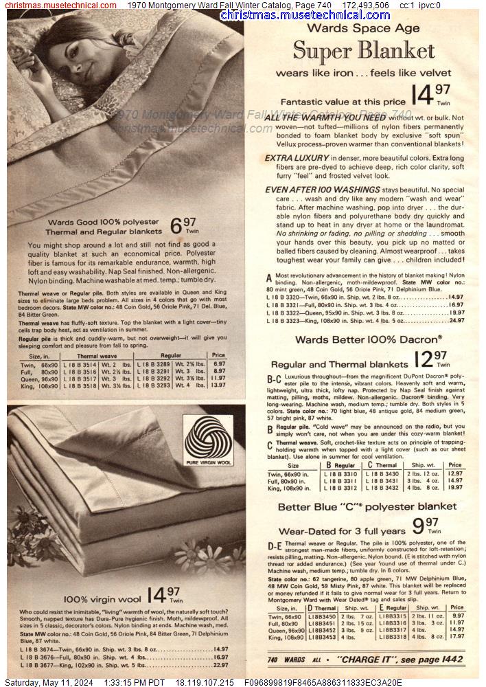 1970 Montgomery Ward Fall Winter Catalog, Page 740