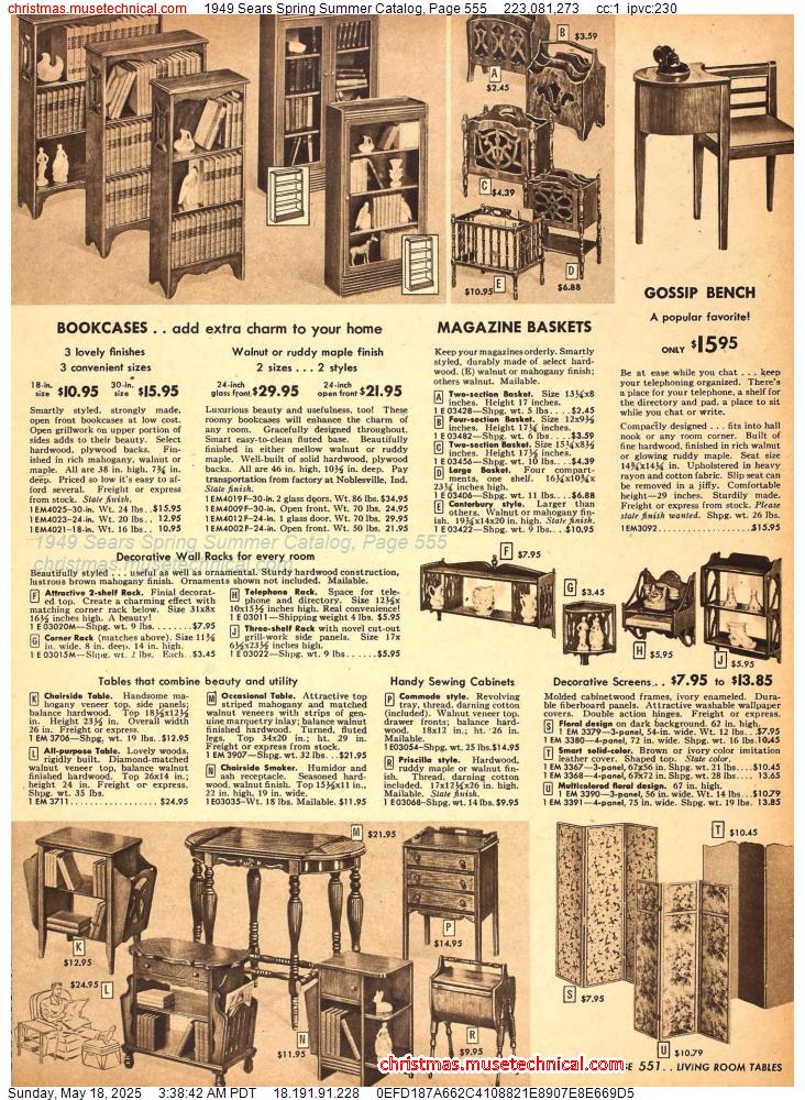 1949 Sears Spring Summer Catalog, Page 555