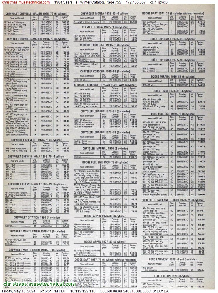 1984 Sears Fall Winter Catalog, Page 755