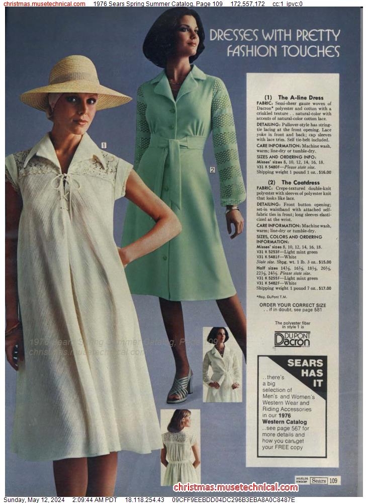 1976 Sears Spring Summer Catalog, Page 109