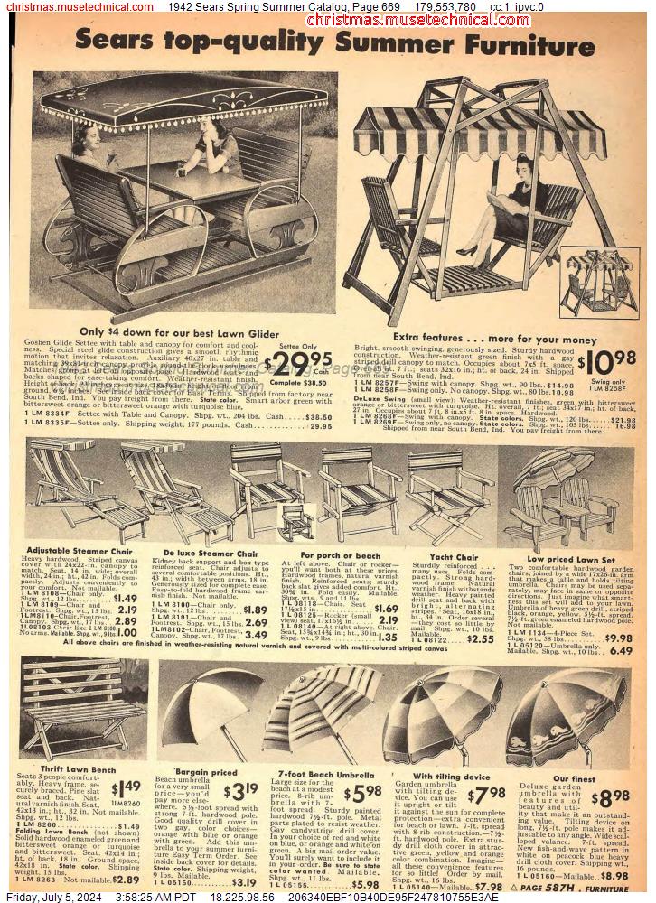 1942 Sears Spring Summer Catalog, Page 669