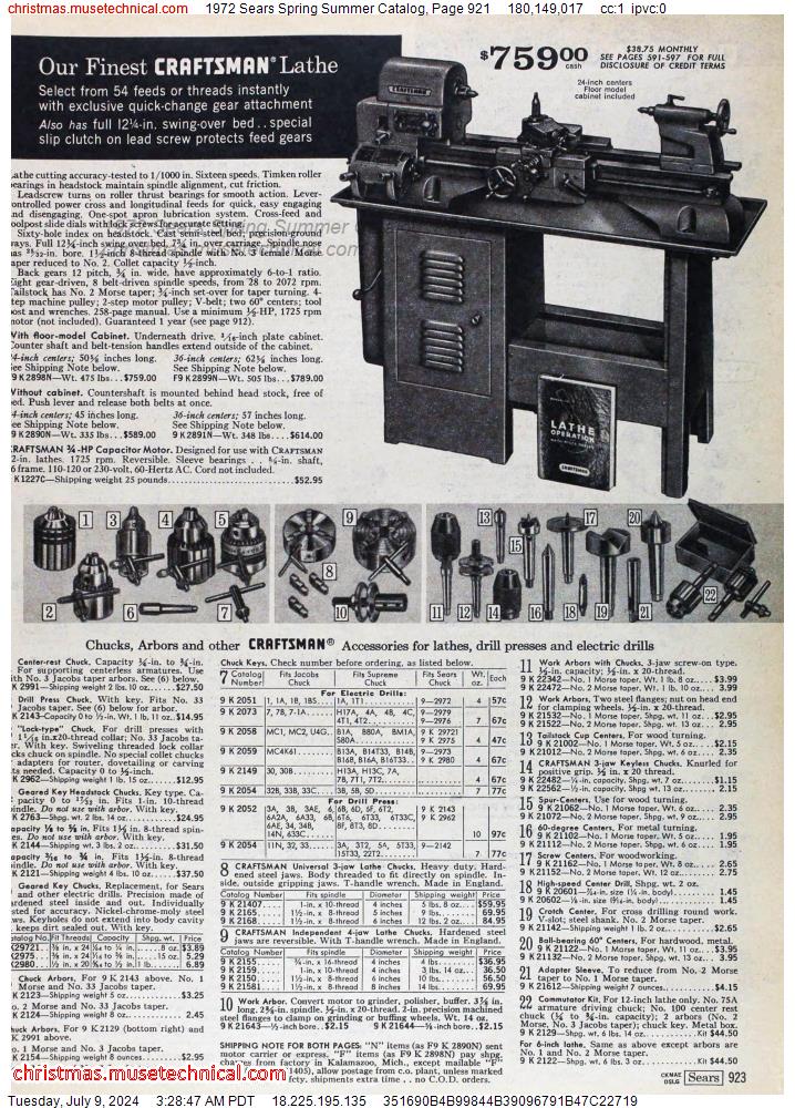 1972 Sears Spring Summer Catalog, Page 921