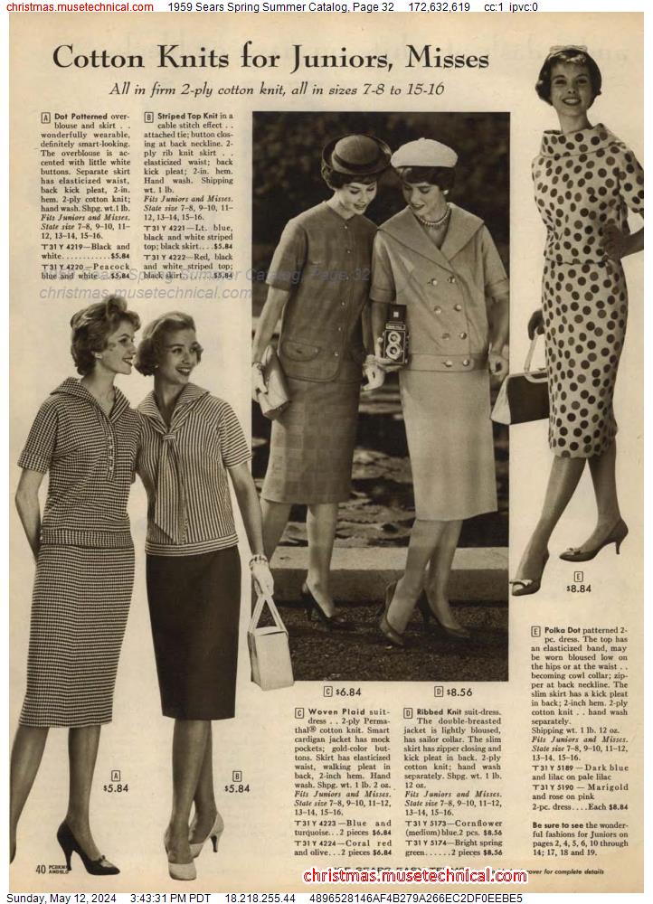 1959 Sears Spring Summer Catalog, Page 32