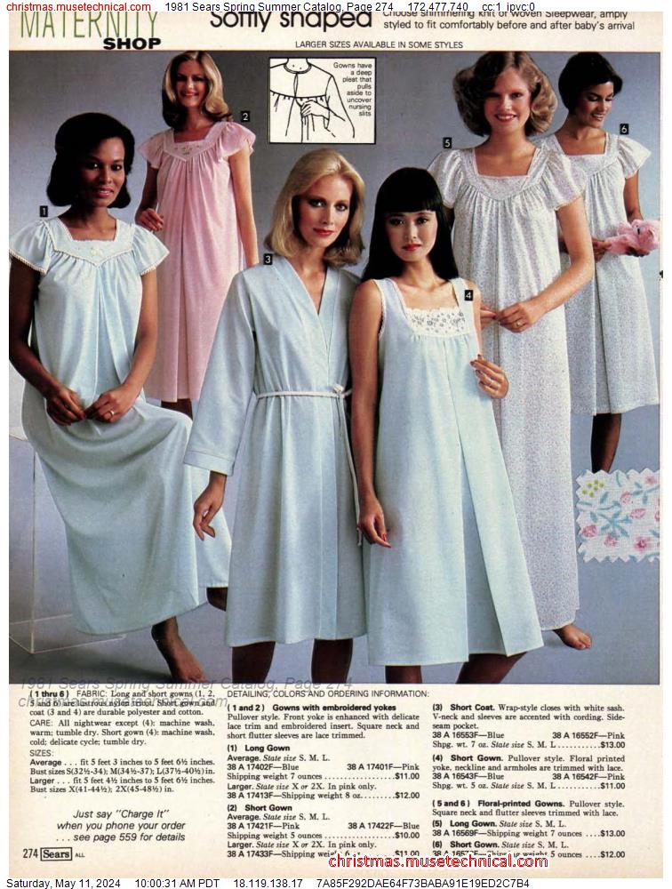 1981 Sears Spring Summer Catalog, Page 274