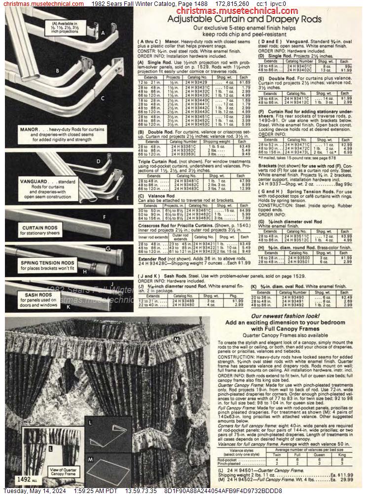 1982 Sears Fall Winter Catalog, Page 1488