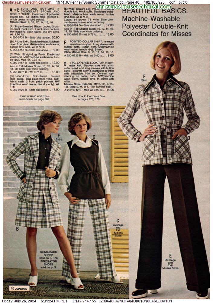 1974 JCPenney Spring Summer Catalog, Page 40