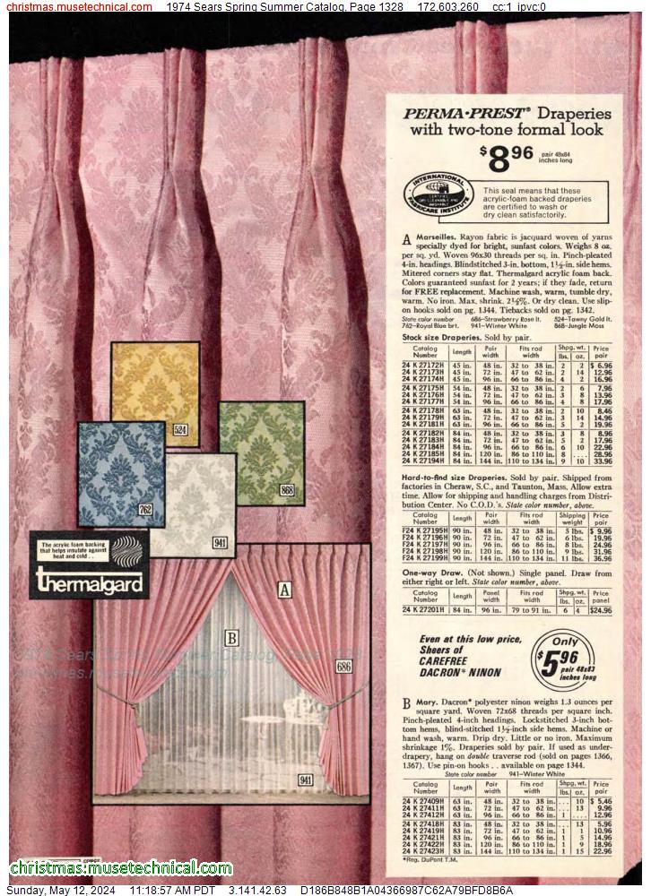 1974 Sears Spring Summer Catalog, Page 1328