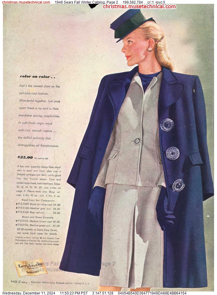 1946 Sears Fall Winter Catalog, Page 2