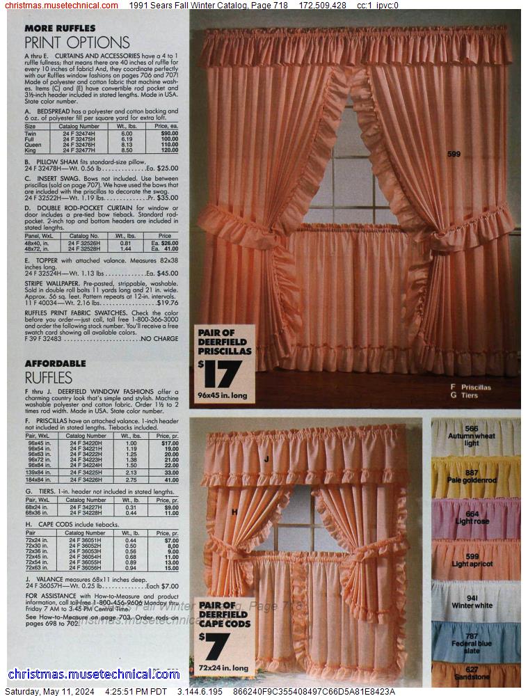 1991 Sears Fall Winter Catalog, Page 718