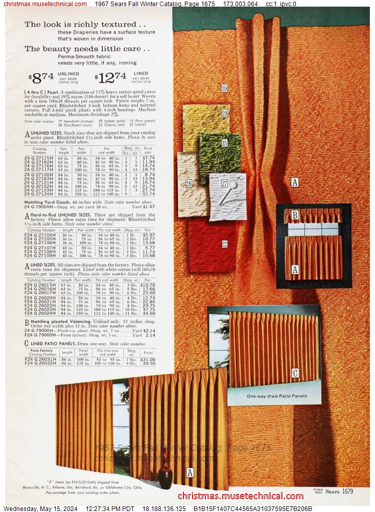 1967 Sears Fall Winter Catalog, Page 1675