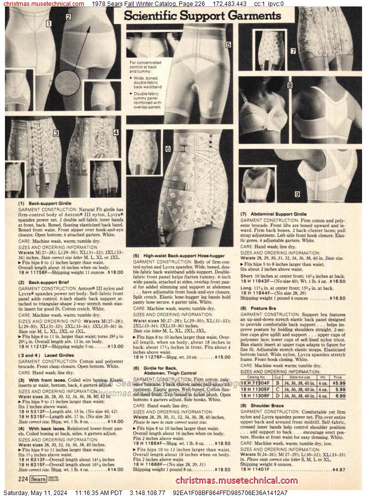 1978 Sears Fall Winter Catalog, Page 226