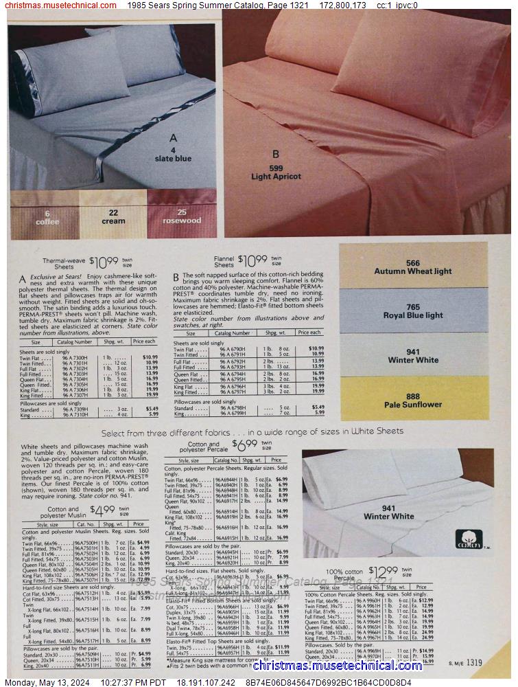 1985 Sears Spring Summer Catalog, Page 1321