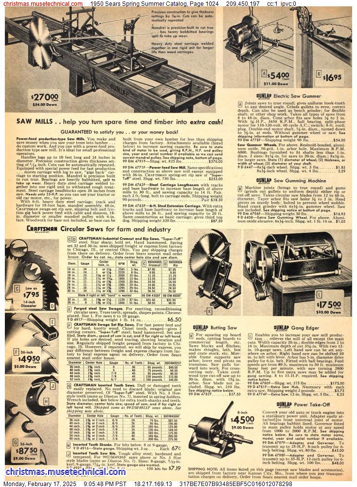 1950 Sears Spring Summer Catalog, Page 1024