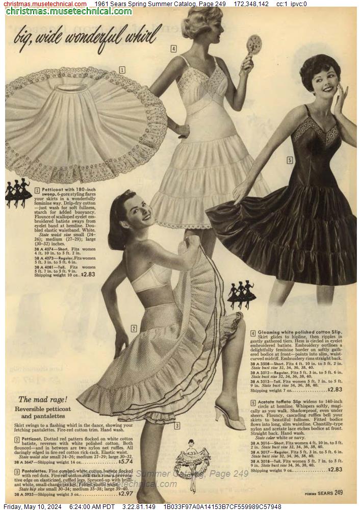 1961 Sears Spring Summer Catalog, Page 249