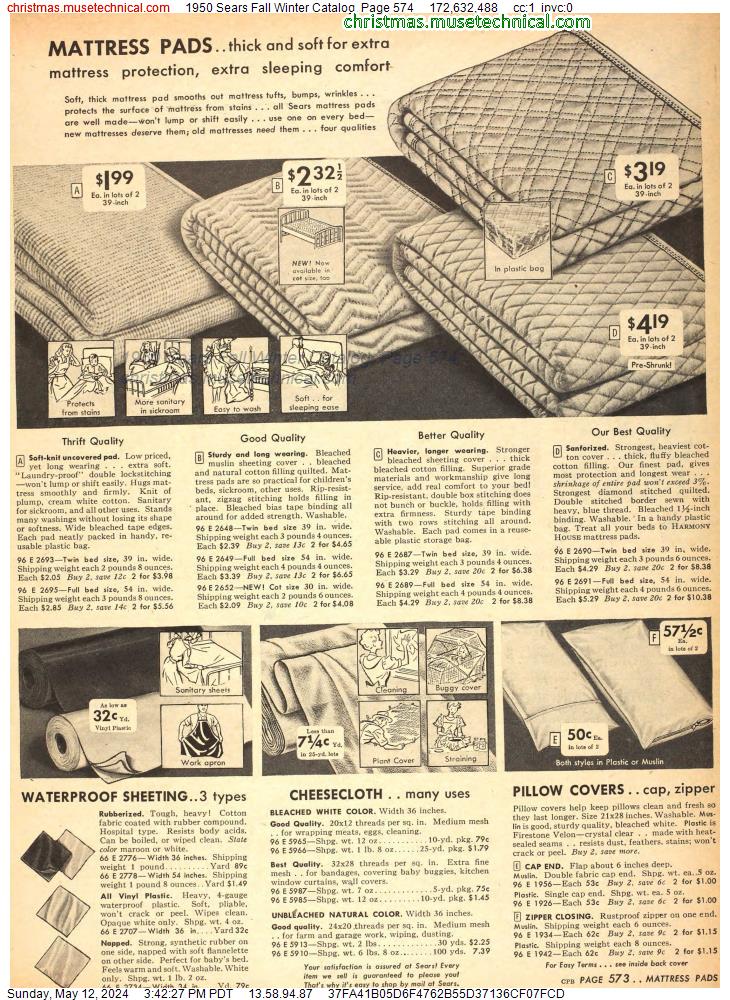 1950 Sears Fall Winter Catalog, Page 574