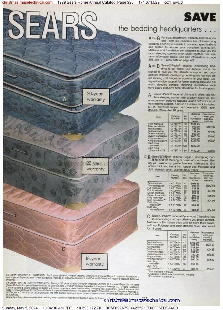 1989 Sears Home Annual Catalog, Page 395