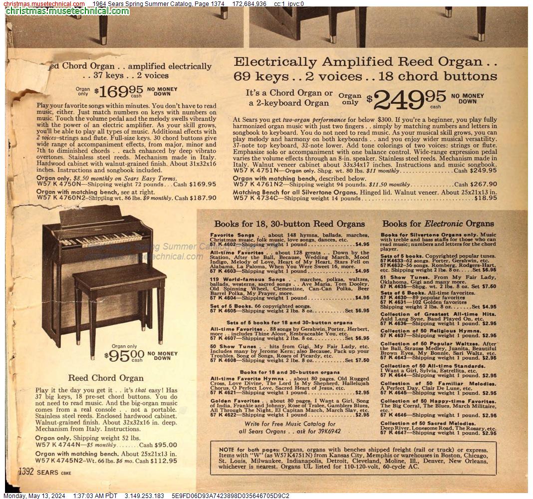 1964 Sears Spring Summer Catalog, Page 1374