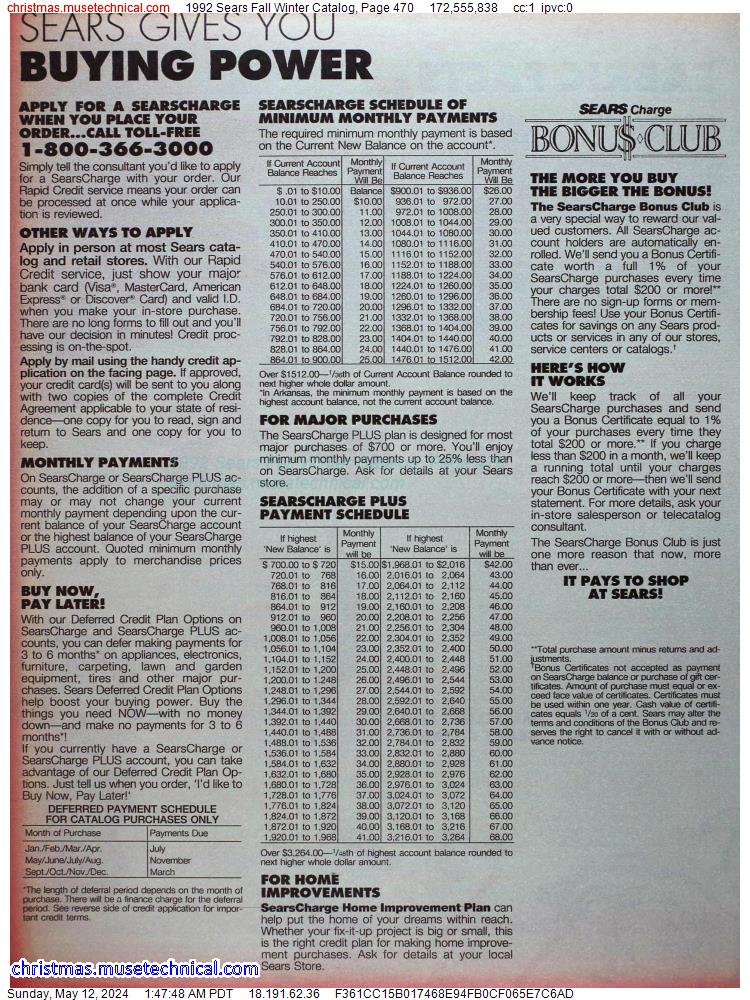 1992 Sears Fall Winter Catalog, Page 470