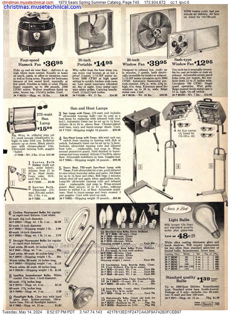 1970 Sears Spring Summer Catalog, Page 745