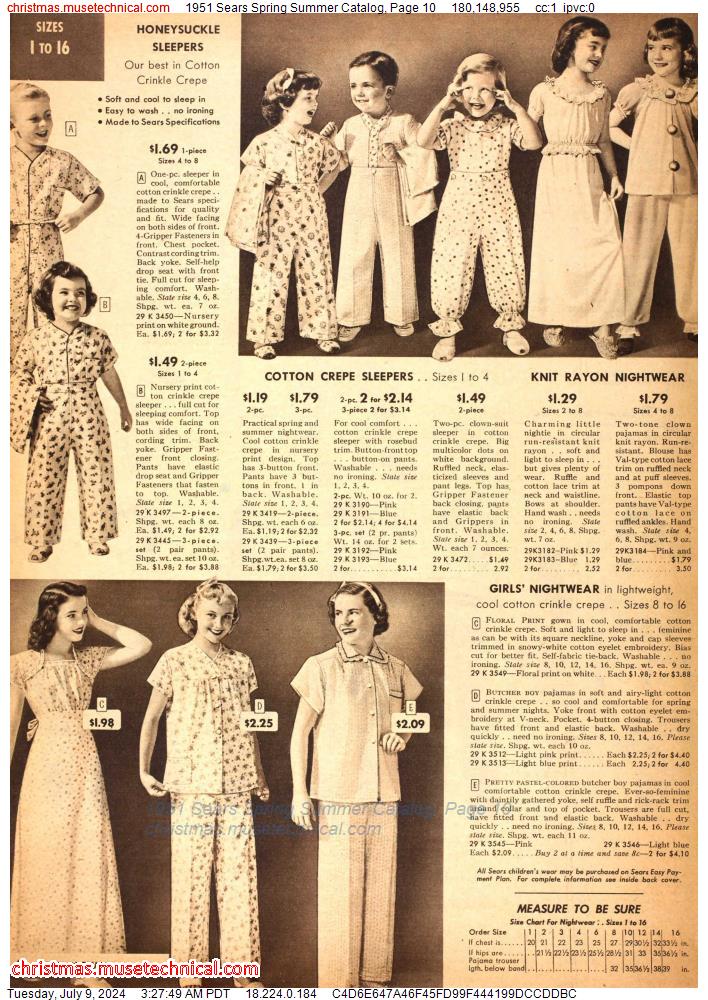 1951 Sears Spring Summer Catalog, Page 10