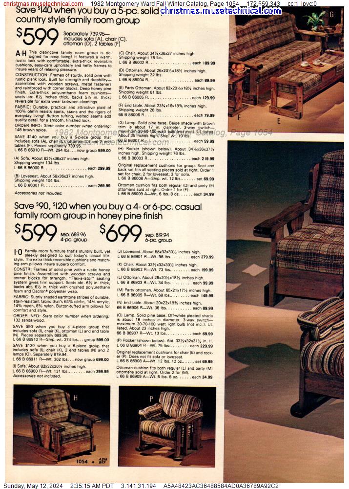 1982 Montgomery Ward Fall Winter Catalog, Page 1054