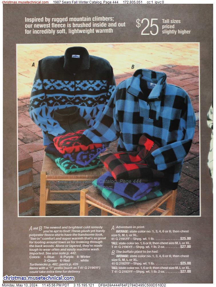 1987 Sears Fall Winter Catalog, Page 444