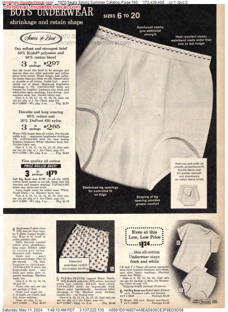 1970 Sears Spring Summer Catalog, Page 195