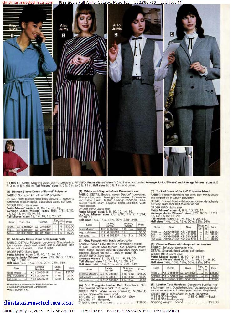 1983 Sears Fall Winter Catalog, Page 162