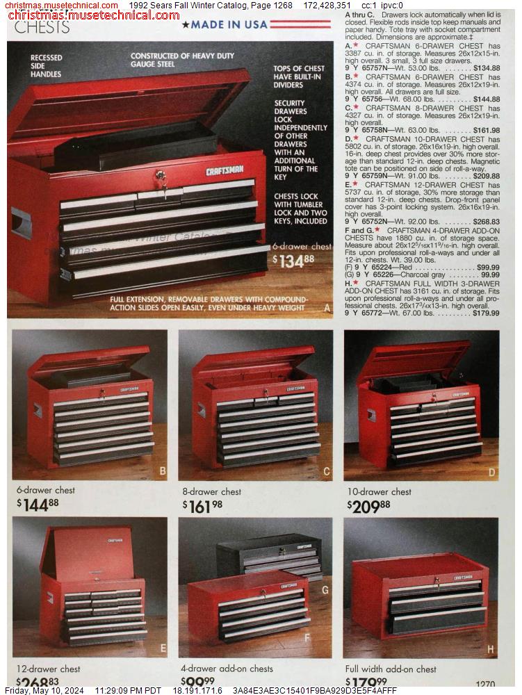 1992 Sears Fall Winter Catalog, Page 1268