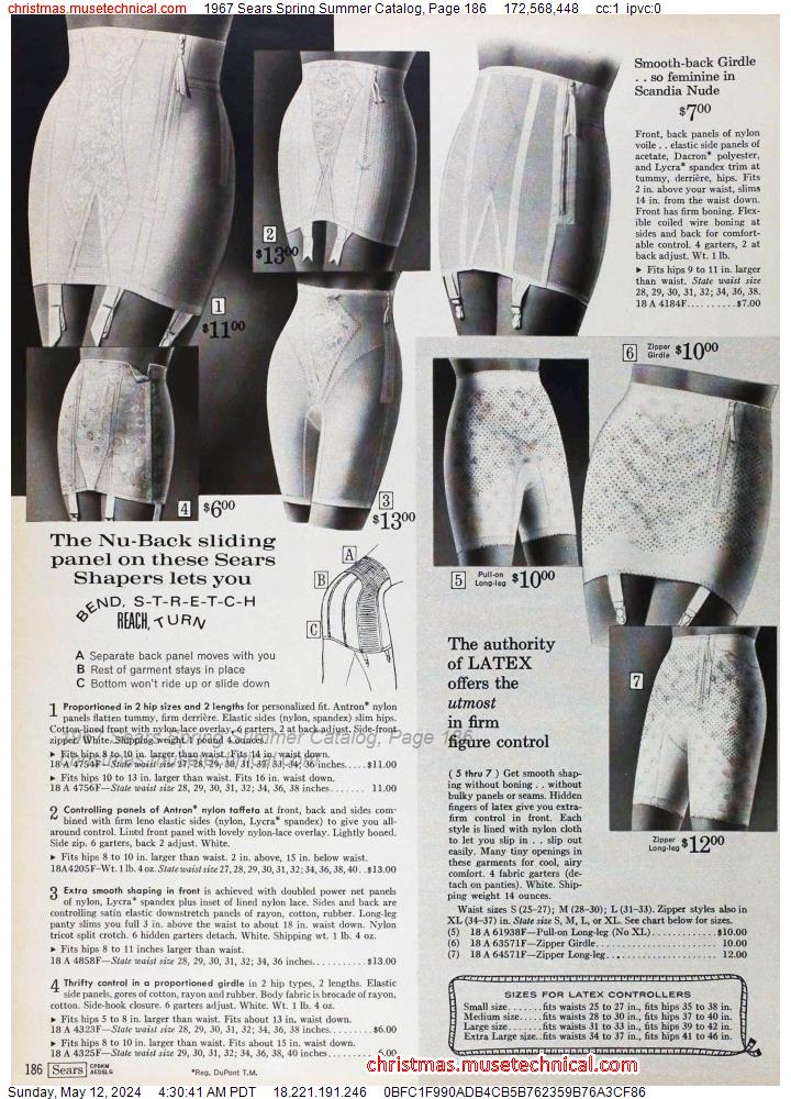 1967 Sears Spring Summer Catalog, Page 186