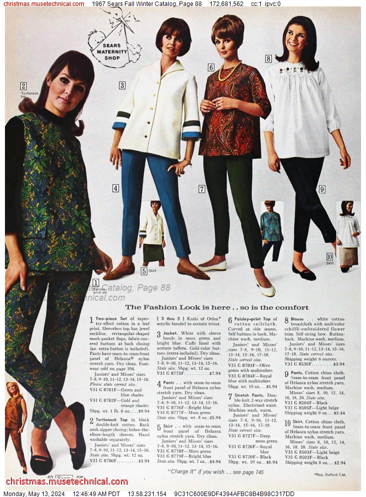 1967 Sears Fall Winter Catalog, Page 88