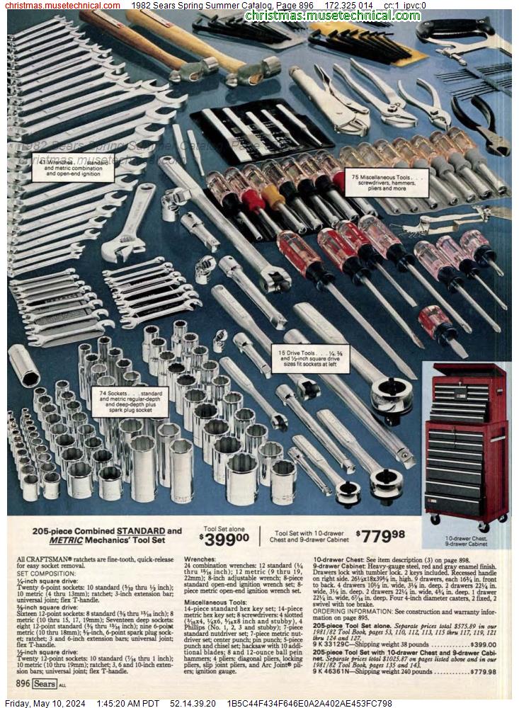 1982 Sears Spring Summer Catalog, Page 896